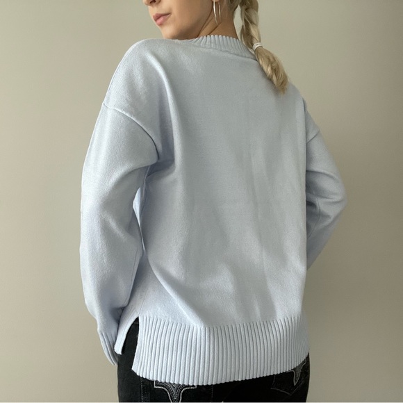 French connection light blue relaxed sweater - Picture 2 of 5